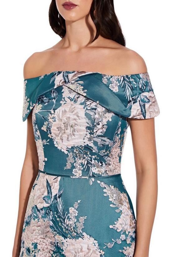 Adrianna Papell Off Shoulder Jacquard Gown 2