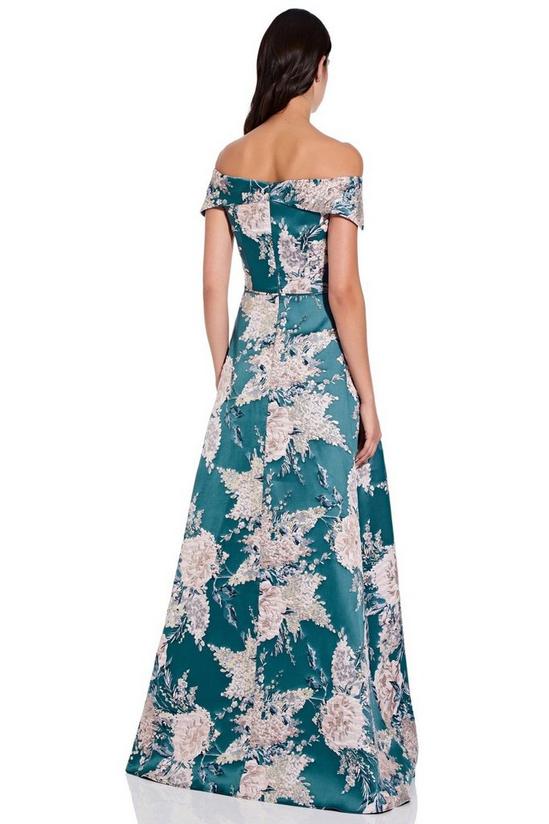 Adrianna Papell Off Shoulder Jacquard Gown 3