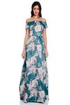 Adrianna Papell Off Shoulder Jacquard Gown thumbnail 4