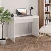Berkfield Home Desk High Gloss White 90x40x72 cm Engineered Wood thumbnail 1