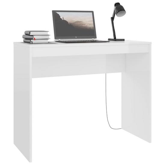 Berkfield Home Desk High Gloss White 90x40x72 cm Engineered Wood 3