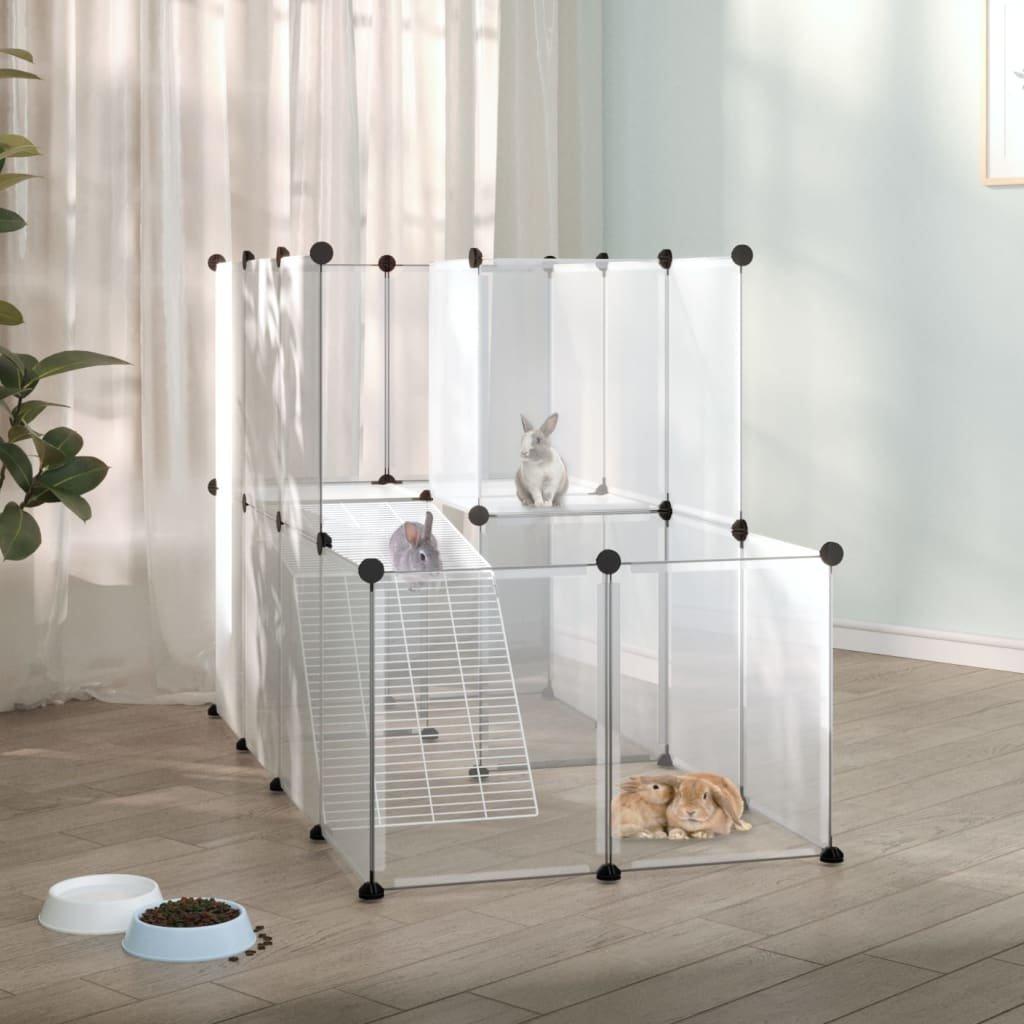 Small Animal Cage Transparent 142x74x93 cm PP and Steel