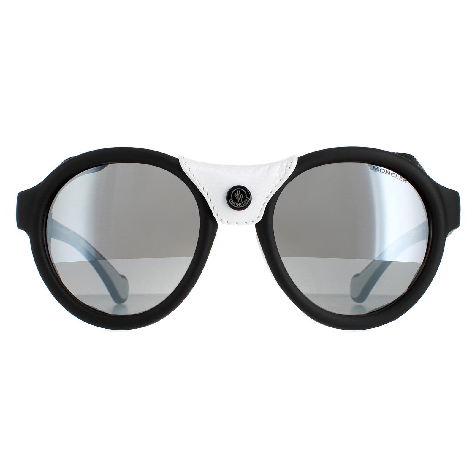Round Matte Black Smoke Mirror ML0046 Sunglasses