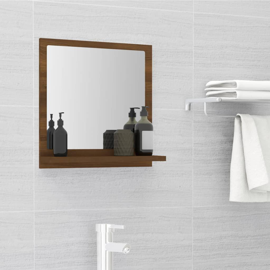 Bathroom Mirror Brown Oak 40x10.5x37 cm Engineered Wood