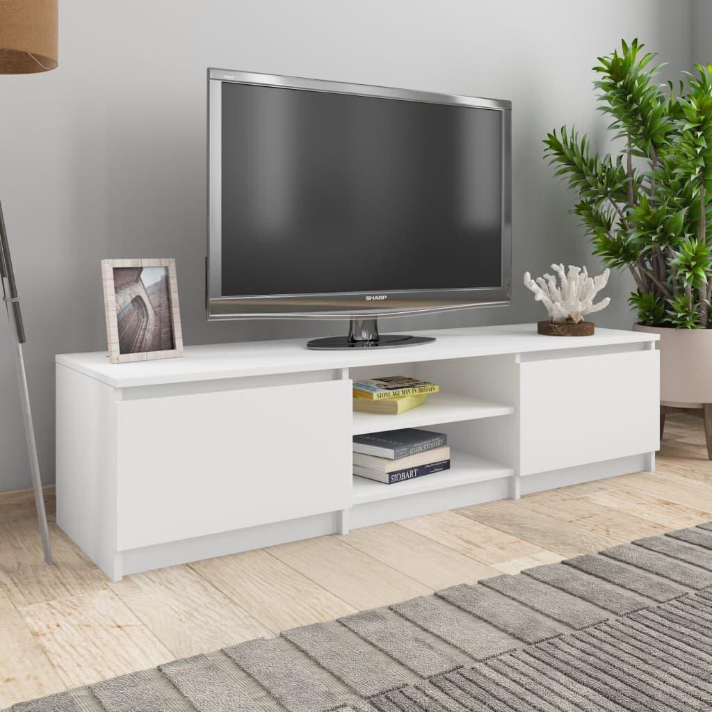 TV Cabinet White 140x40x35.5 cm Engineered Wood