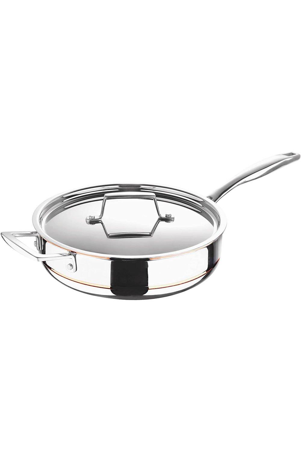 Argent 5CX Stainless Steel Saute Pan with Lid 2.8L Silver