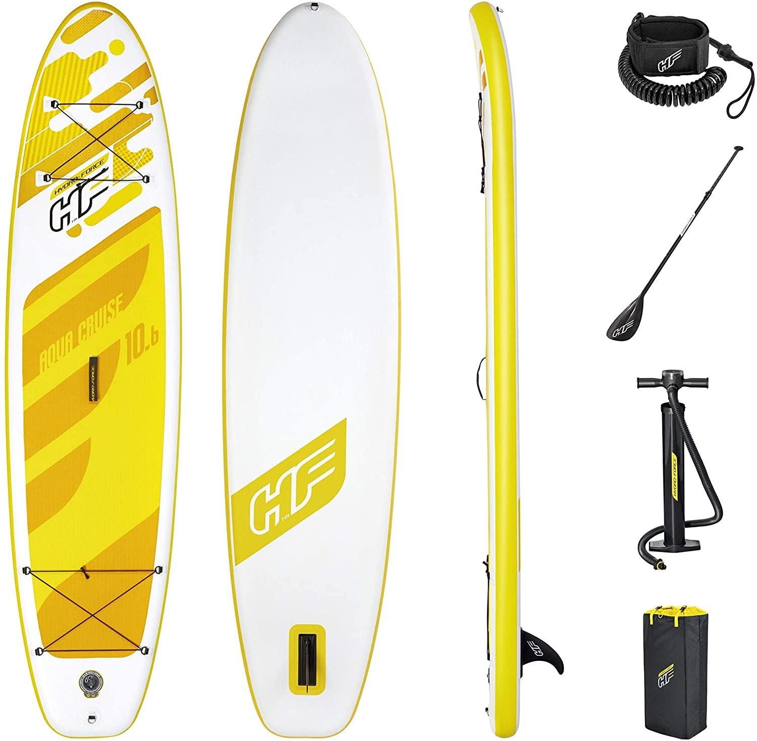Hydro-Force Aqua Cruise Tech Sup Inflatable Stand-Up Paddleboard Set 10Ft 6|