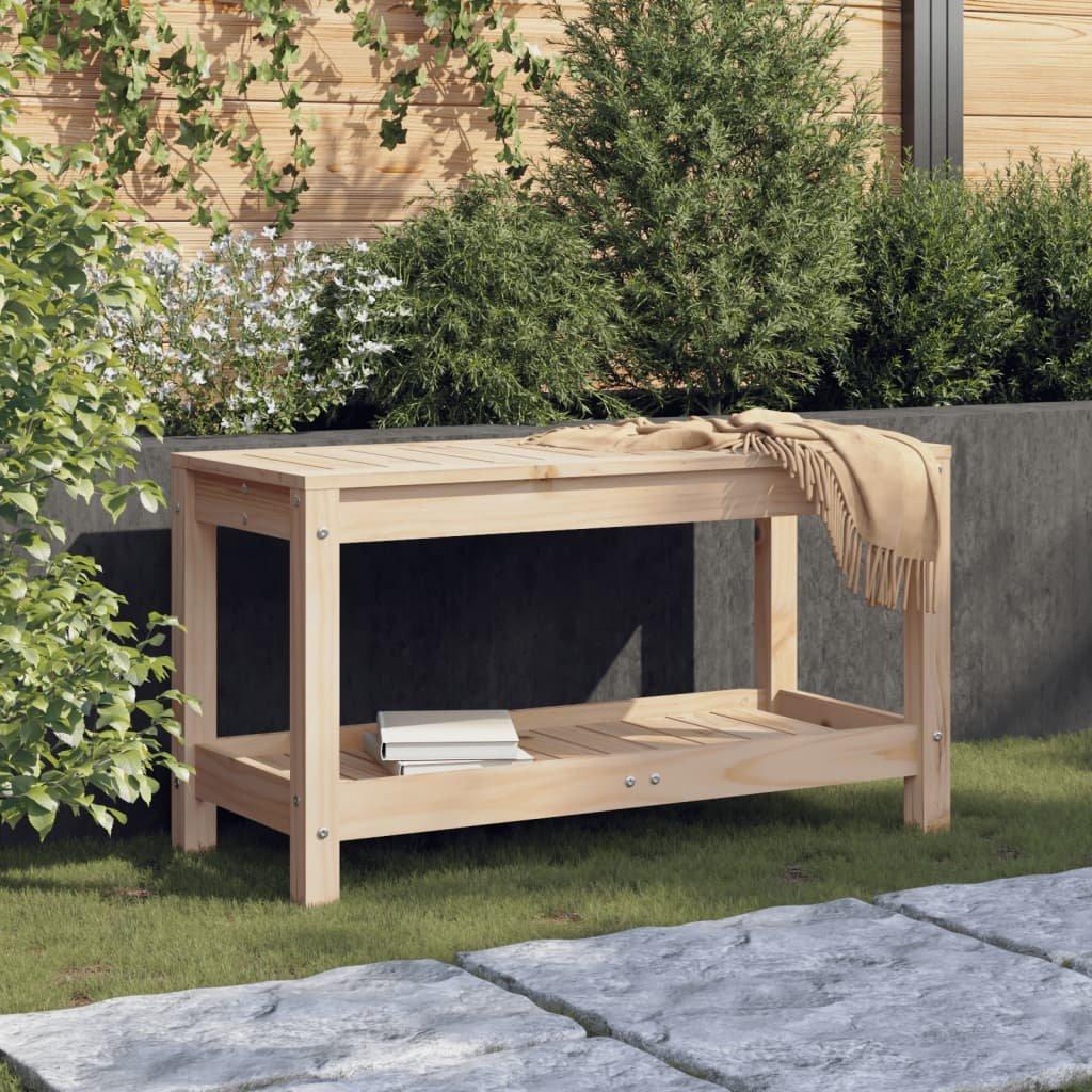 Garden Bench 82.5x35x45 cm Solid Wood Pine
