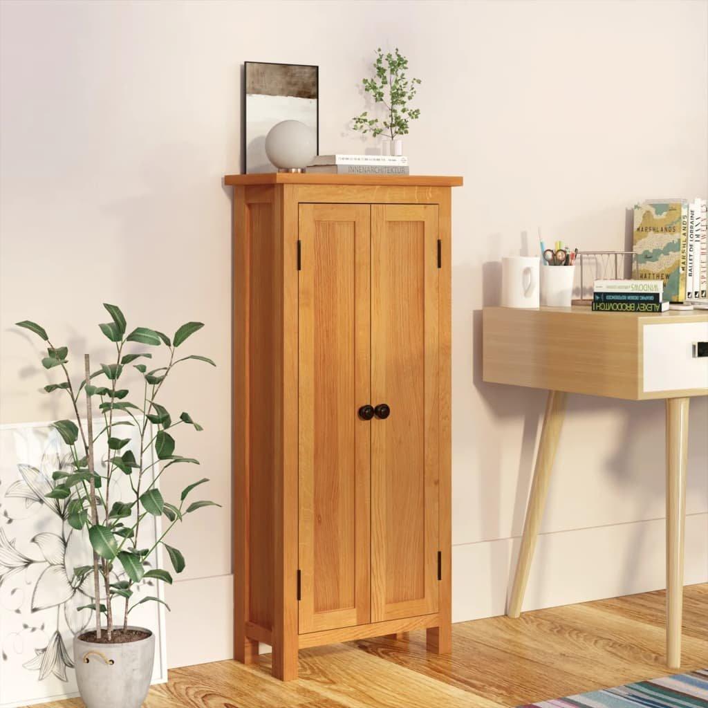 Storage Cabinet 50x22x110 cm Solid Oak Wood