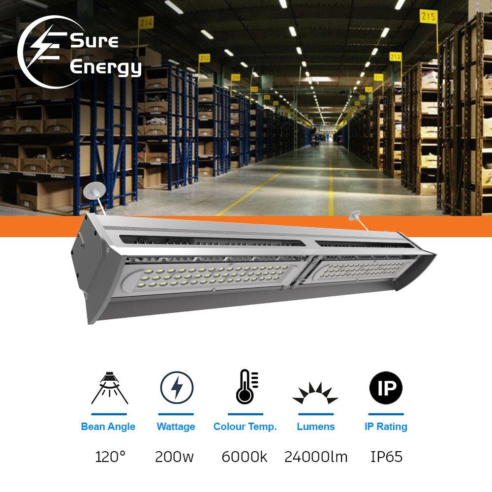 200W LED Industrial Linear Highbay, 24000Lm, 6000K