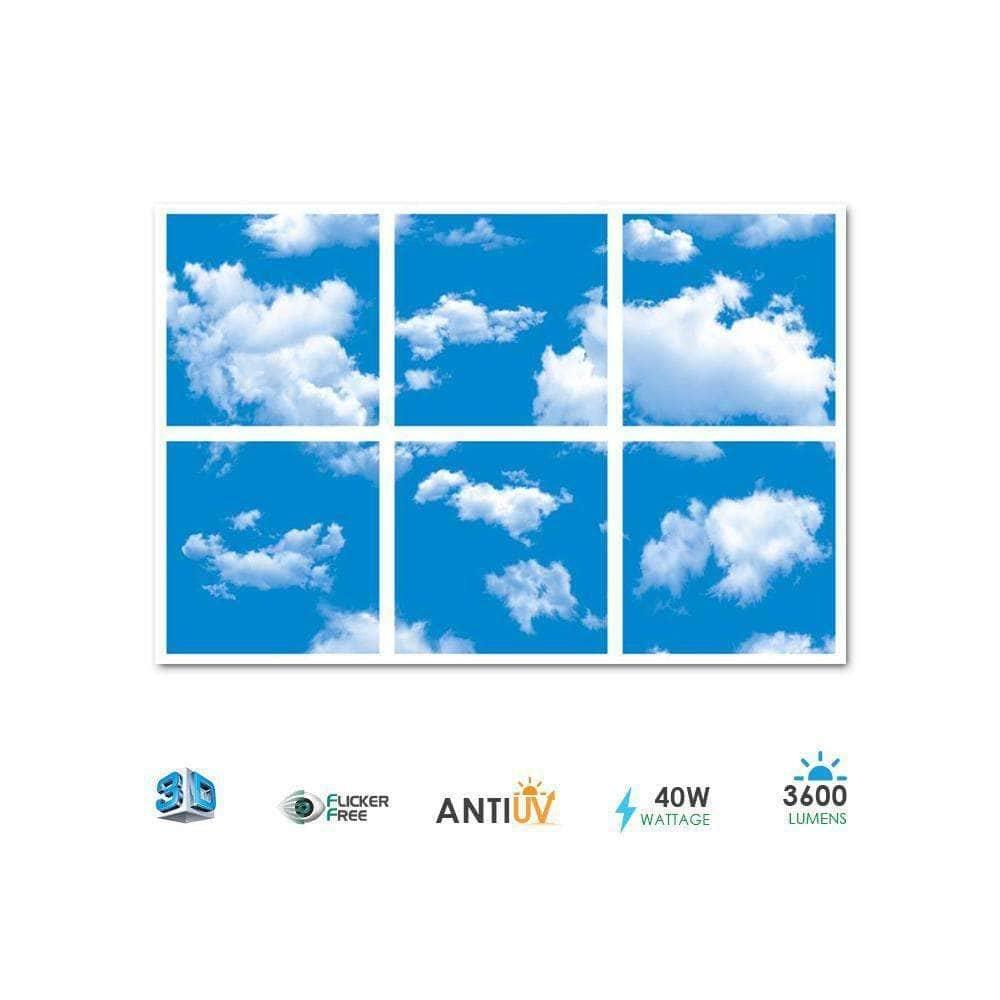 SKY Cloud LED Panel 3D version, 60x60cms, 40W (6 pcs set)