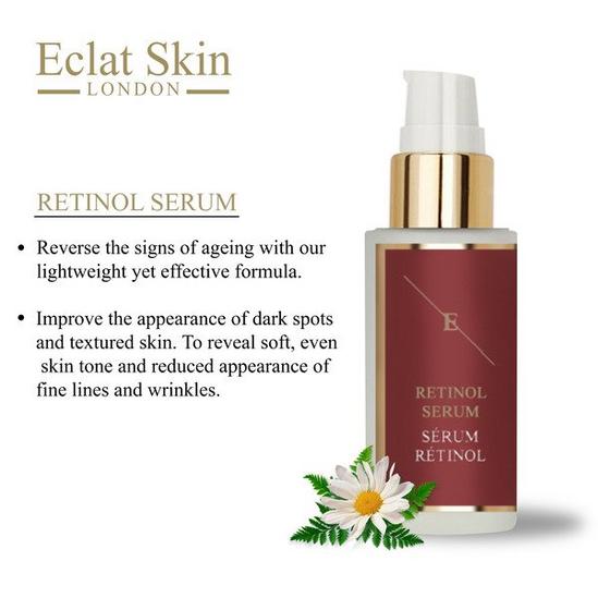 Eclat Skin London Retinol Collagen Boost Eye Cream 20ml + Retinol Moisturiser 50ml+ Pro Retinol  Serum 30ml 5