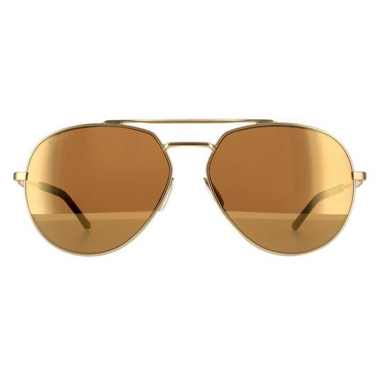 Smith Aviator Gold Brown Gold Mirror Chromapop Sunglasses 1