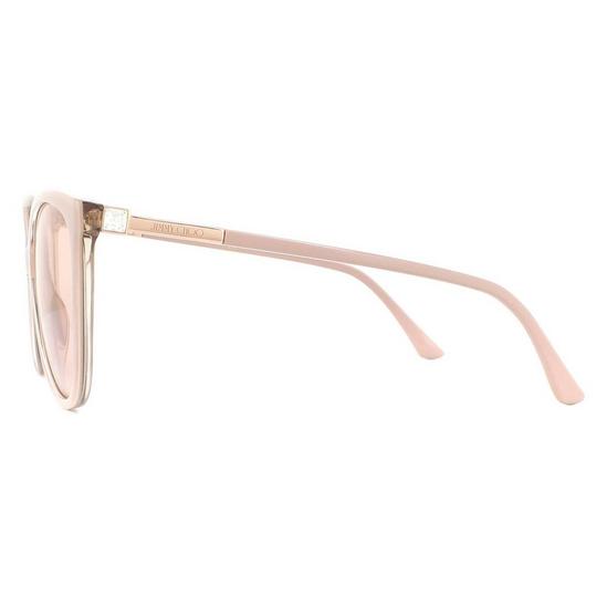 Jimmy Choo Cat Eye Nude Glitter Gold Mirror Sunglasses 3