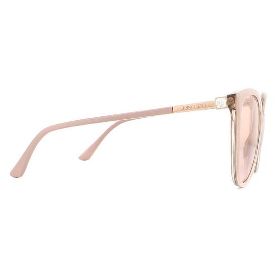 Jimmy Choo Cat Eye Nude Glitter Gold Mirror Sunglasses 4