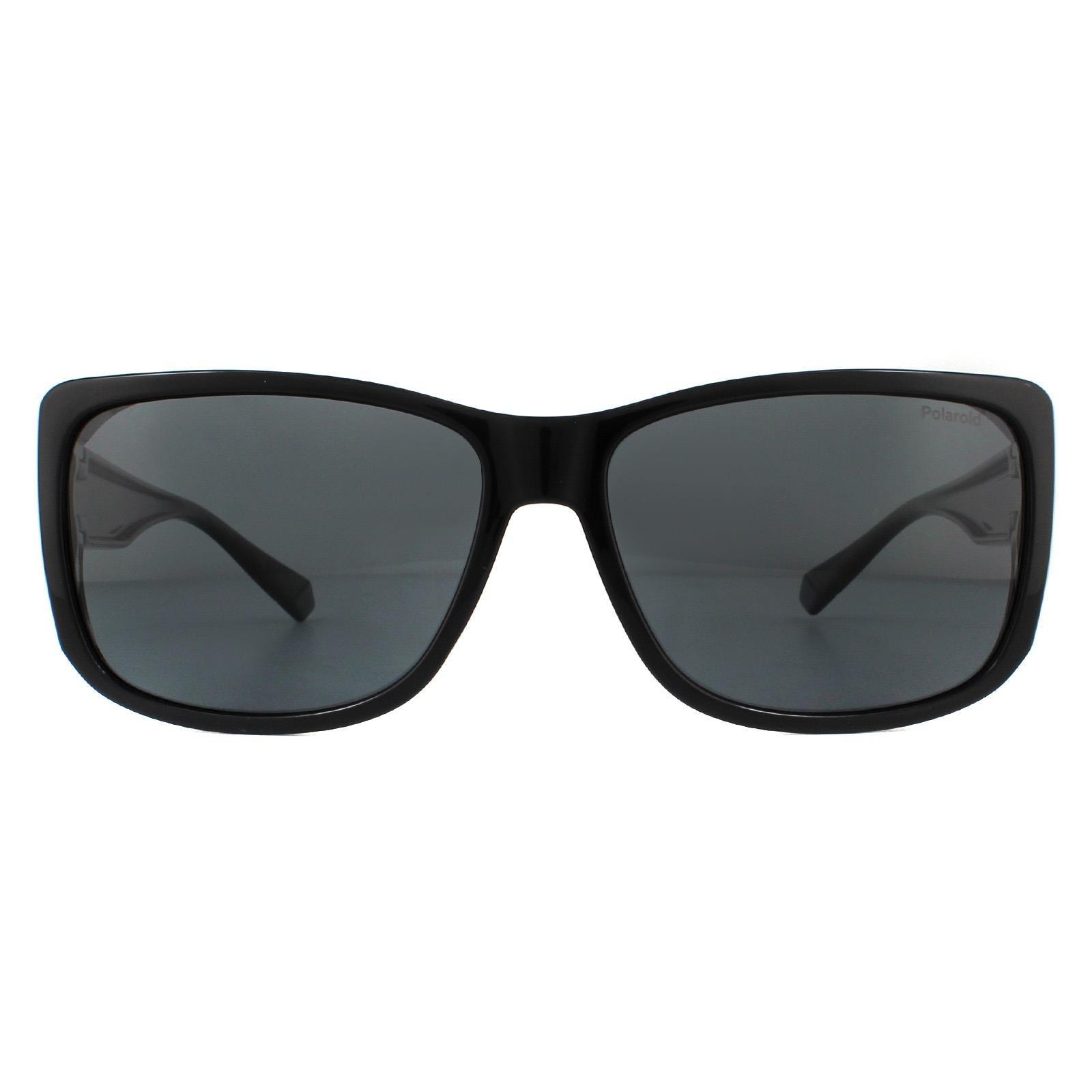 Suncovers Wrap Black Grey Polarized Sunglasses