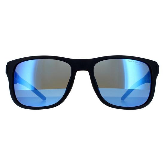 Tommy Hilfiger Wrap Matte Blue Blue Mirror Sunglasses 1
