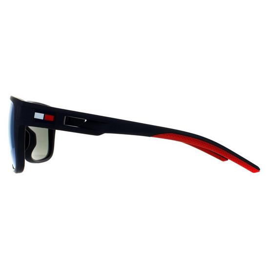 Tommy Hilfiger Wrap Matte Blue Blue Mirror Sunglasses 3