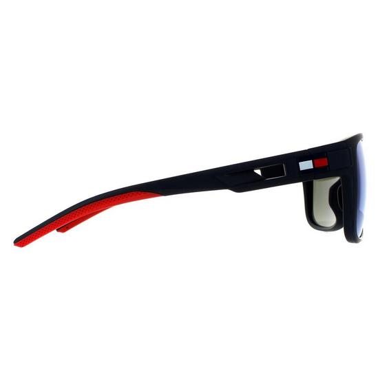 Tommy Hilfiger Wrap Matte Blue Blue Mirror Sunglasses 4