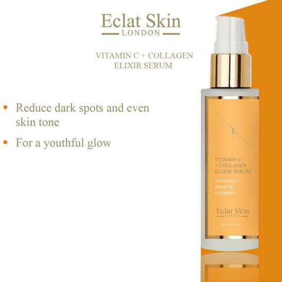 Eclat Skin London Vitamin C + Collagen Elixir Serum 60ml + Hyaluronic acid & Collagen Serum - 60ml + Anti-Wrinkle Elixir Serum 24k Gold - 60ml 3