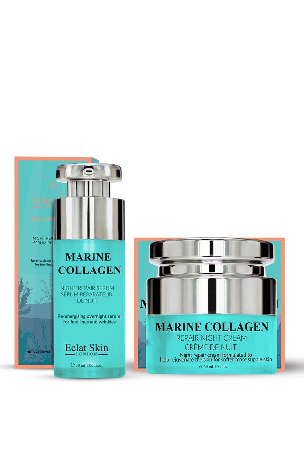 Marine Collagen Night Cream 50ml + Marine Collagen Night Repair Serum 30ml