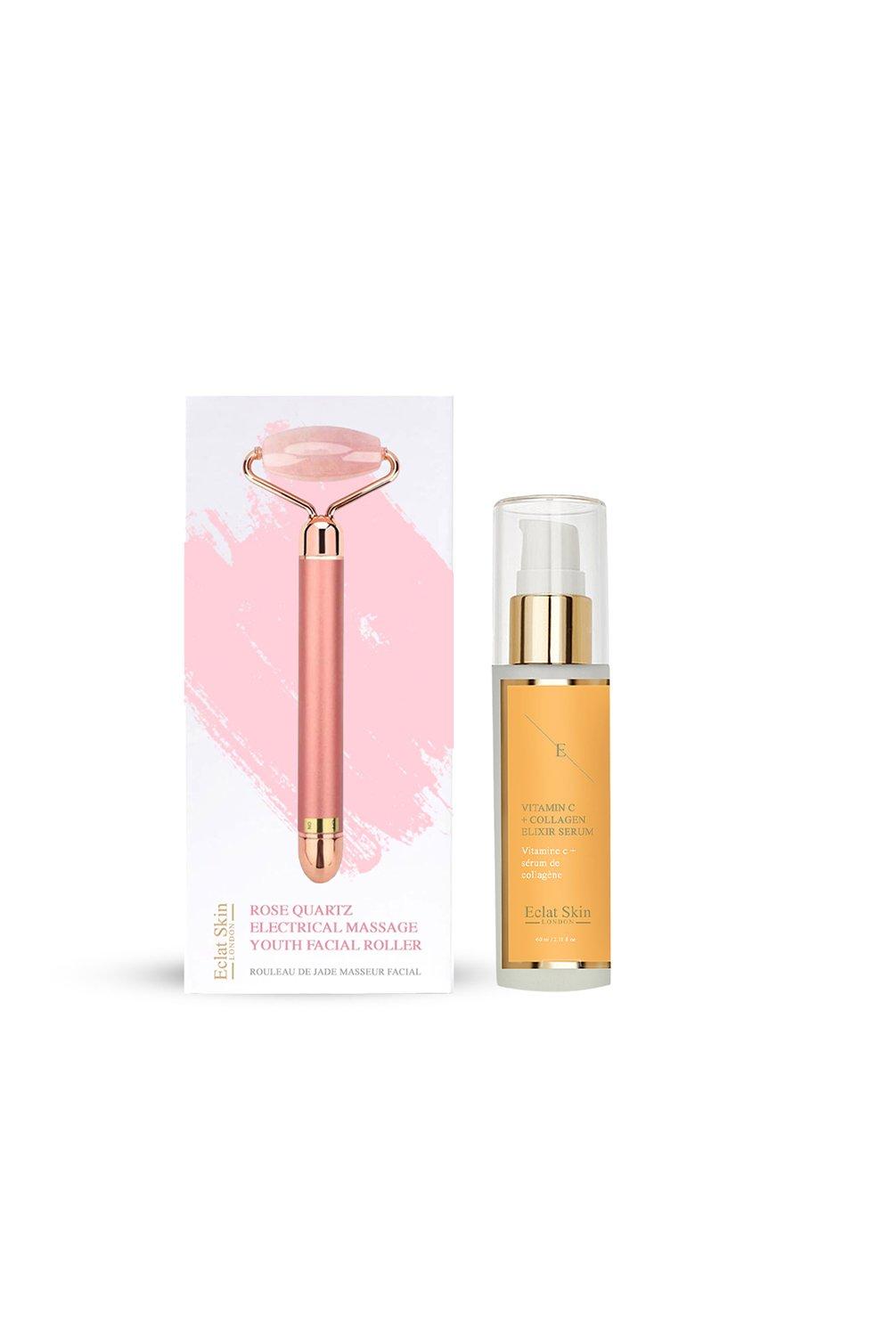 rose quartz facial massage + vitamin c serum 60ml