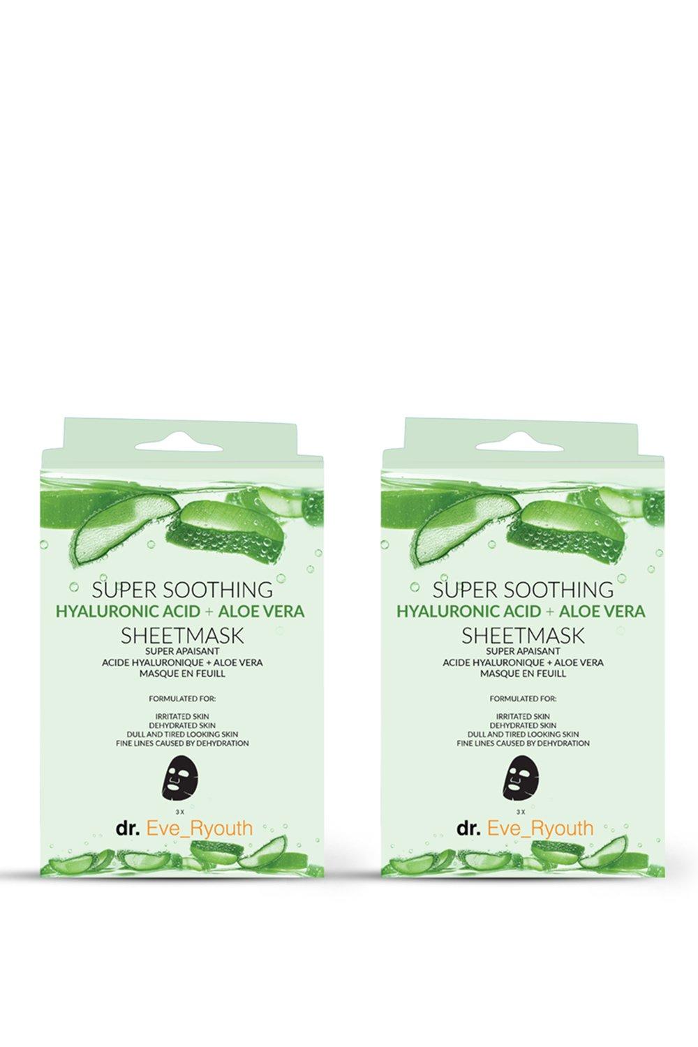 Super soothing Hyaluronic acid  Aloe Vera sheet Mask  x2
