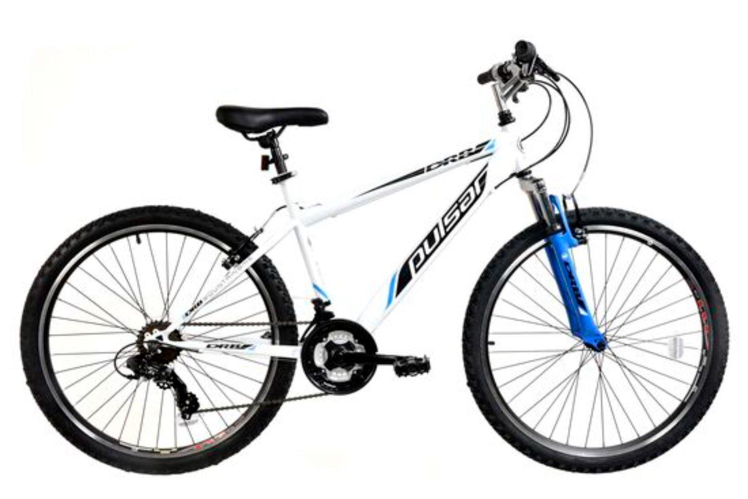 Pulsar Hardtail Mountain Bike, 26in Wheel - Ice White/Blue
