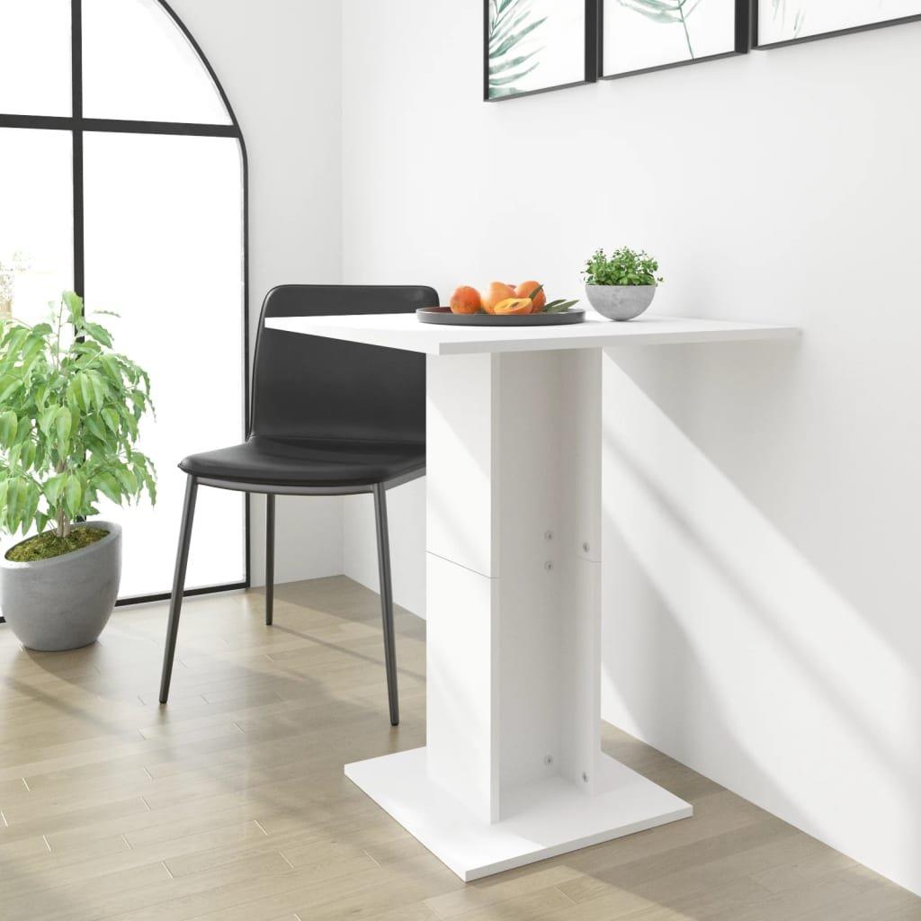 Bistro Table White 60x60x75 cm Engineered Wood