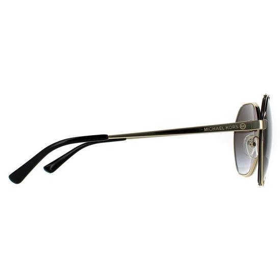 Michael Kors Round Light Gold Black Dark Grey Gradient Sunglasses 4