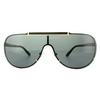 Versace Shield Gold Grey Sunglasses thumbnail 1