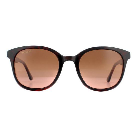 Serengeti Round Shiny Tortoise Mineral Polarized Drivers Gradient Sunglasses 1
