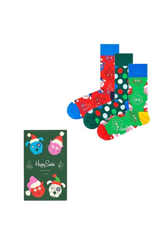Happy Socks 3-Pack Christmas Cat & Dog Pattern Gift Set 5