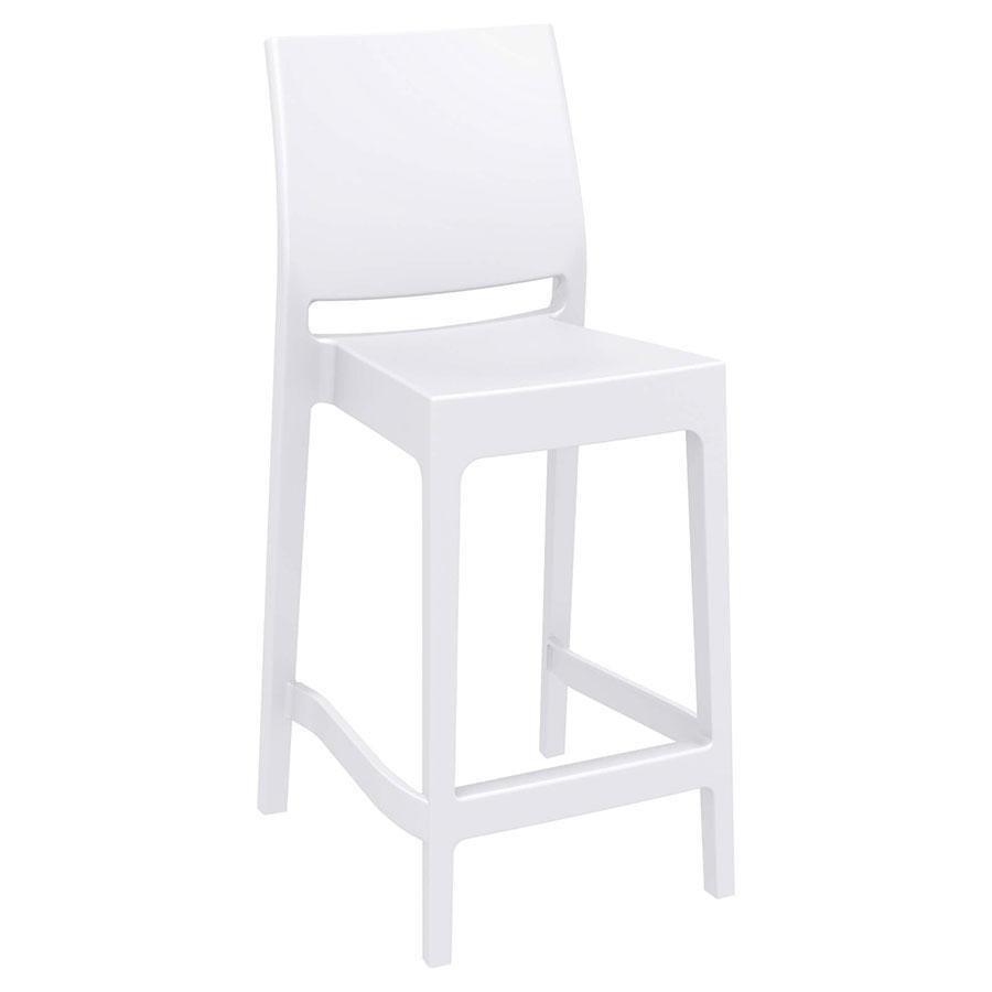 Spek Mid Height Bar Stool 65 - White (Suitable For Outdoor)