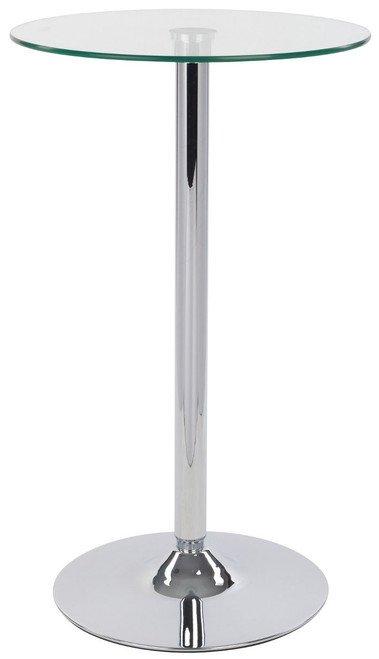 Cipi Tall Poseur Table Round Clear Glass