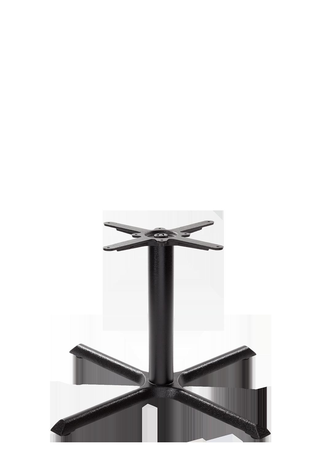 Black Cruciform Table Base - Large - Coffee Height - 480 Mm