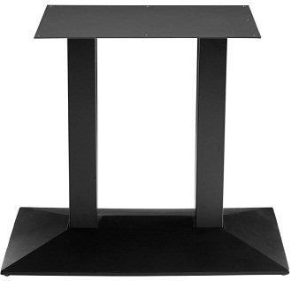 Aksam Large Double Pedestal Table Base Black Cast Iron