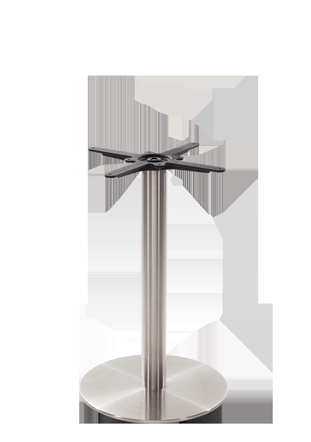 Round Stainless Steel Table Base - Medium - Height - 730 Mm