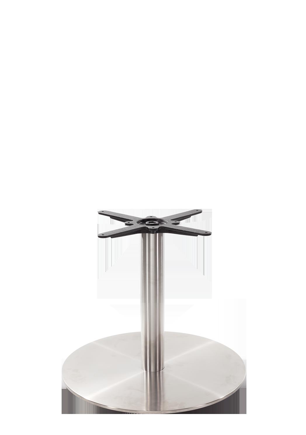 Round Stainless Steel Table Base - Large - Coffee Height - 480 Mm