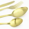 Glim & Glam Cutlery Sets Brushed Gold Stainless Steel Light Spoon Fork 32 Piece Set thumbnail 2