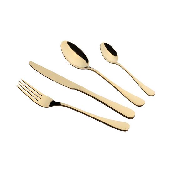 Glim & Glam Cutlery Sets Gold Stainless Steel Spoon Fork 32 Piece Set 3