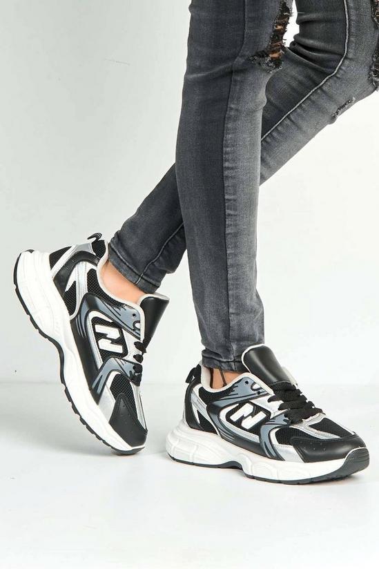 Miss Diva Nina Patterned Chunky Sole Trainers 1