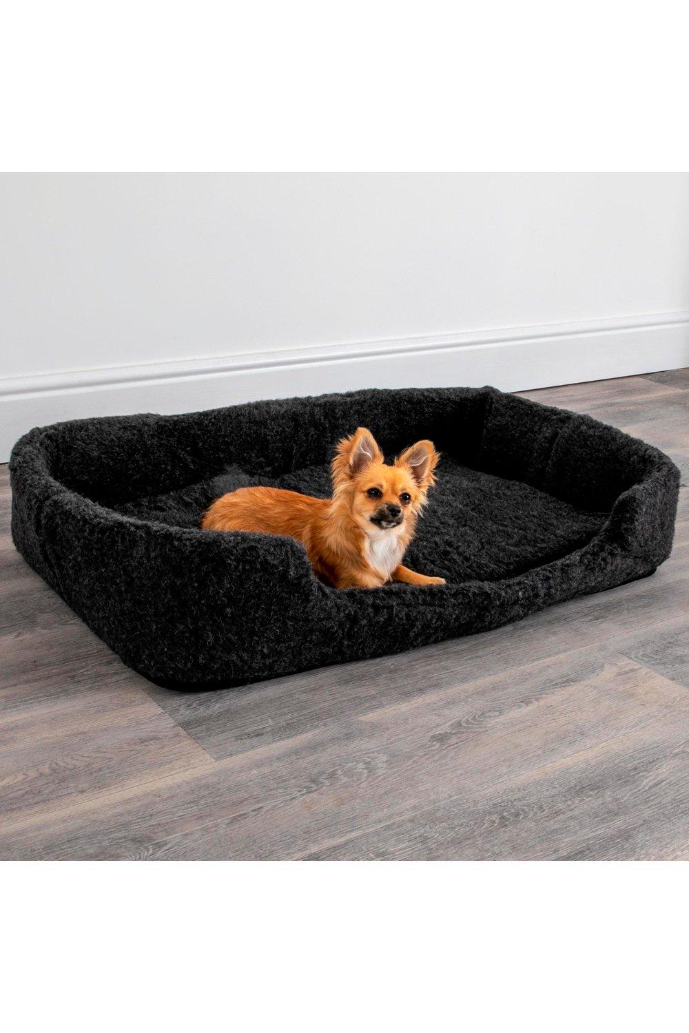Merino Wool Pet Bed - black