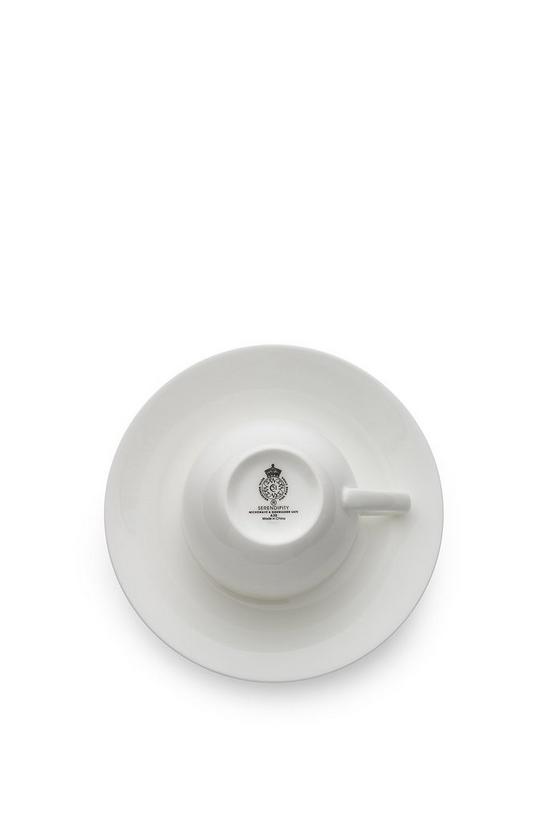 Royal Worcester 'Serendipity' Set of 4 Tea Cups & Saucers 5