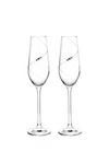 Portmeirion 'Auris' Set of 2 Champagne Flute Glasses with Swarovski Elements thumbnail 1