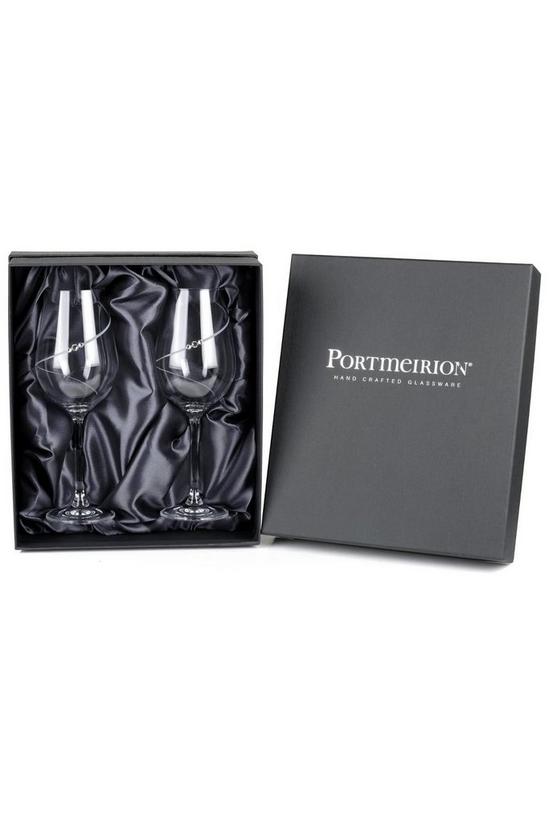 Portmeirion Set of 2 Auris Crystal Red Wine Glasses 3