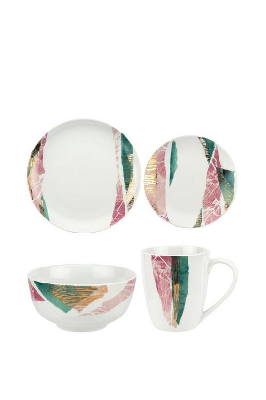 Portmeirion Torn Porcelain Dinnerware Set, 16pcs, Multi-Colour 2