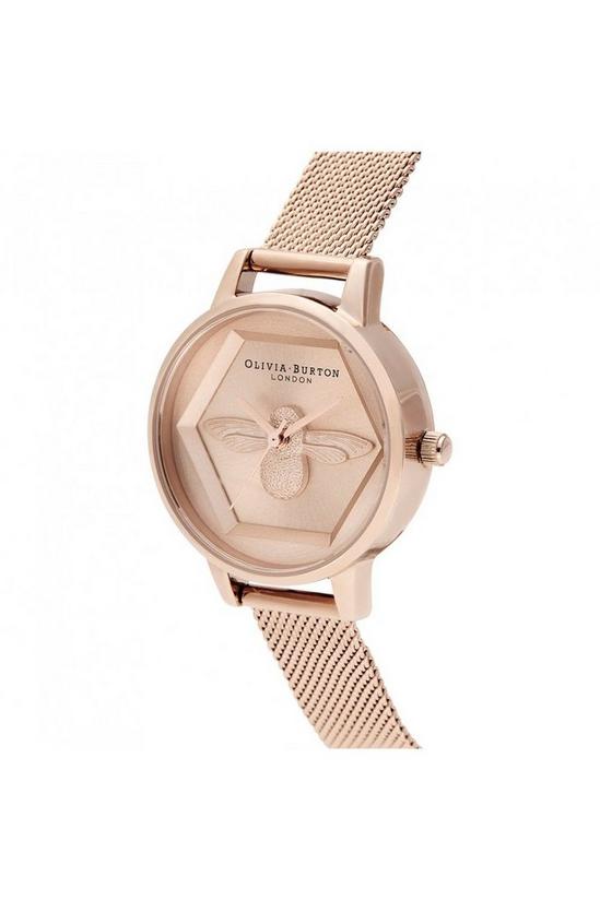 Olivia Burton 3D Bee Plated Stainless Steel Fashion Analogue Watch - OB16AM170 2