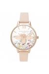 Olivia Burton '3D Bee Nude Peach & Pale Rose Gold' Plated Stainless Steel Fashion Analogue Watch - OB16EG151 thumbnail 1
