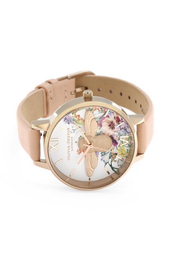 Olivia Burton '3D Bee Nude Peach & Pale Rose Gold' Plated Stainless Steel Fashion Analogue Watch - OB16EG151 5